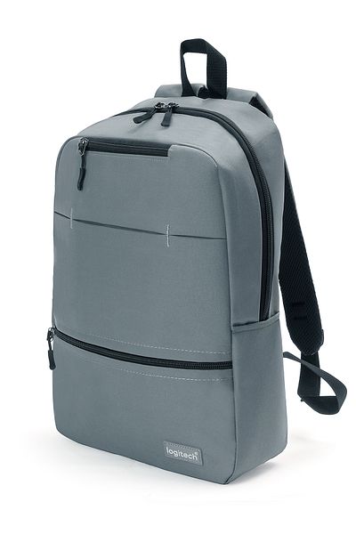logitech Original 15.6"Inch Gray Fabric Laptop Computer Travel Daily Multi-Eye Unisex Notebook Backpack