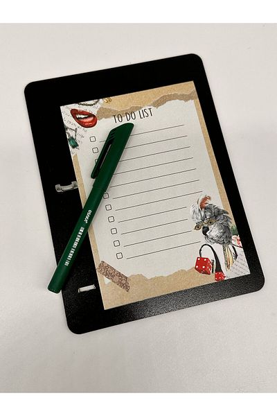 Bymiel Magnetic Note Holder Set Organizer (Magnetic with Pen)