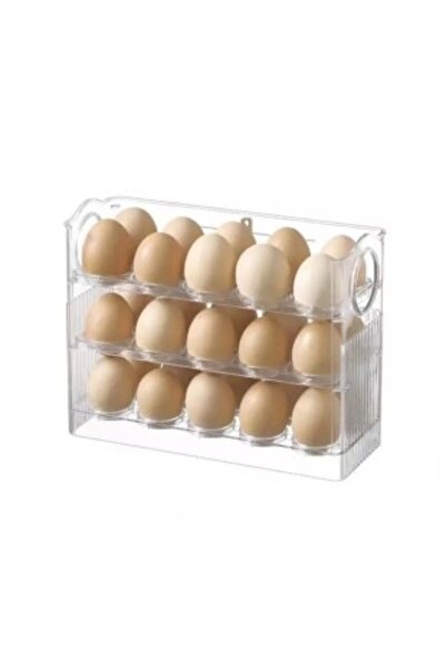 ÇAYLAR AVM 3 Shelves 30 Compartments Refrigerator Egg Organizer