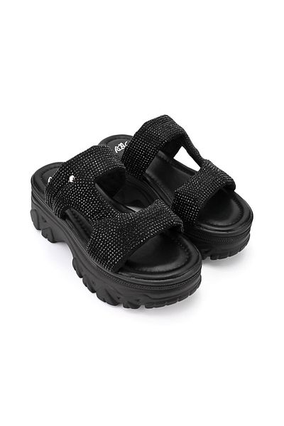 Tmall Women's Casual Slippers, Made Of Eco-leather, Sp111, Black