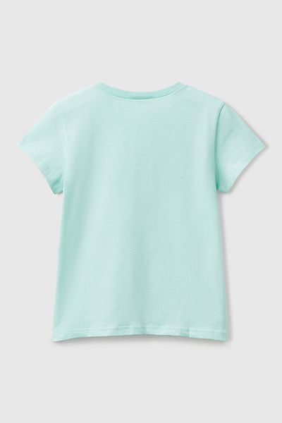 Benetton Μπλουζάκι με λογότυπο για κορίτσια Bnt - Πράσινο Μέντα