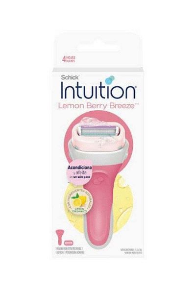 Schick Intuition Razor Blades with Lemon and Berry Breeze, 4 Blades