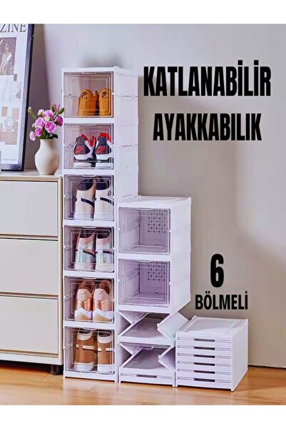 UZUNKAYA HOME Katlanabilir Ayakkabılık, 6'lı Taşınabilir Ayakkabılık