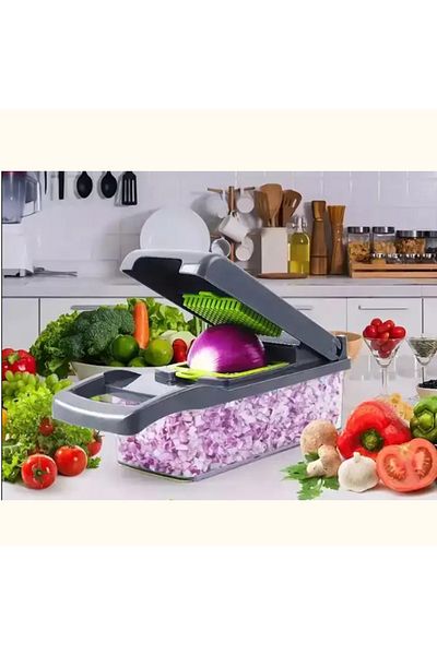 Herum Răzătoare de legume cu accesorii, gri/verde, 31 x 10 x 11 cm