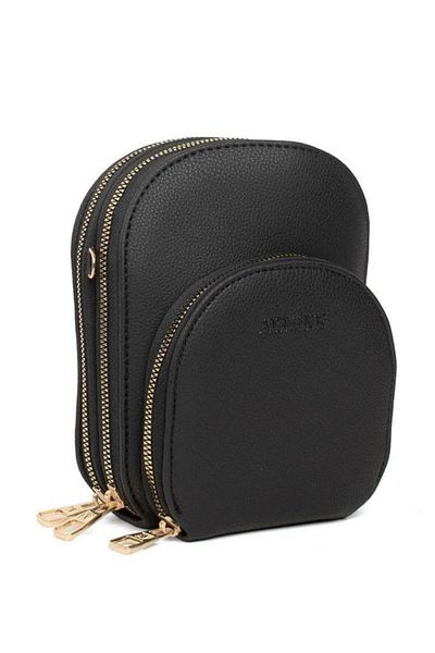 Armine Black Women's Multi-Eye Cross Strap Shoulder Bag 384
