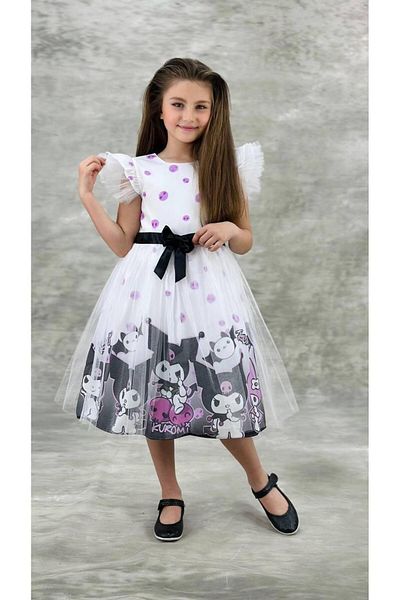 RAPAPA Κοριτσίστικο τούλι Kuromi και My Melody με σχέδιο τούλι Κοριτσίστικο πάρτι 2712ΛΕΥΚΟ