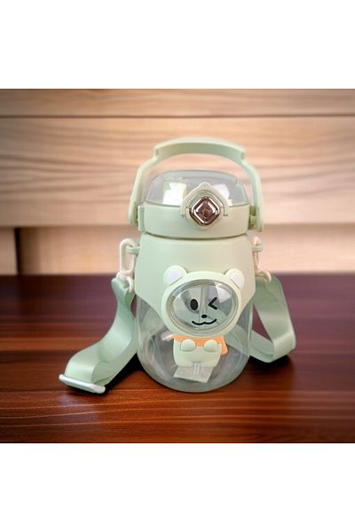 imsaconcept Tritan Water Bottle with Straw and Strap for Kids 500 ml Bpa Free 1St Grade Quality