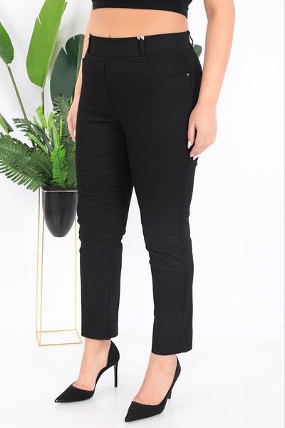 RBKS Plus Size High Waist Cotton Pants