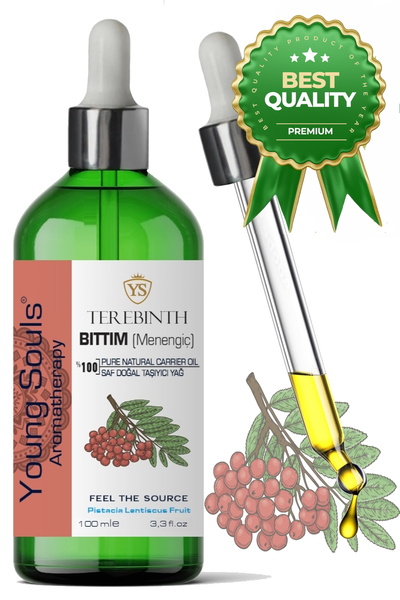 YOUNG SOULS Terebinth Carrier Oil ( Cold Pressed ) Bıttım Menengiç Bitkisel T...