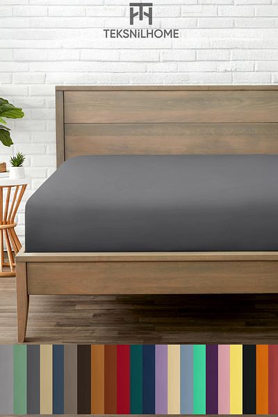 TeksNil Home 100% Microfiber Economical Combed Cotton Fitted Sheet Full Edge