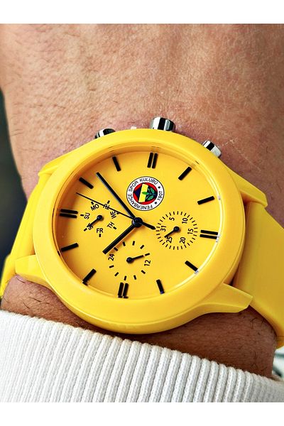 Quantum Functions Active Silicone Cord Original Licensed Fenerbahçe Fan Men's Wristwatch