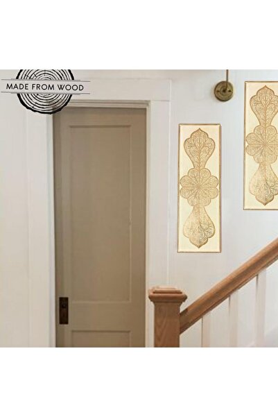 Souq DESIGNS Wall Decor Hand Carved Mandala Wall Decor 1 pc Carved Wooden Panel 92 x 30 CM