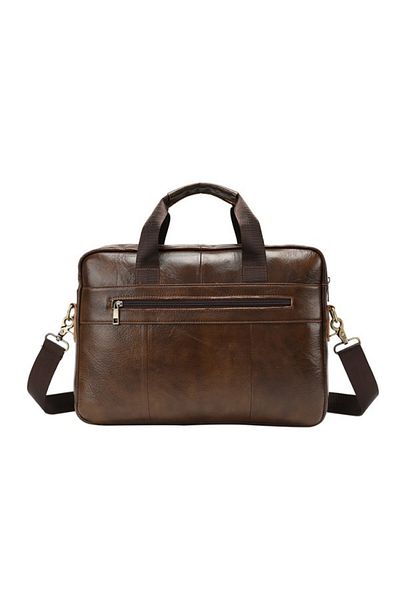 OEM Men's Briefcase, Teddy Gt1304, Genuine Leather, Light Brown