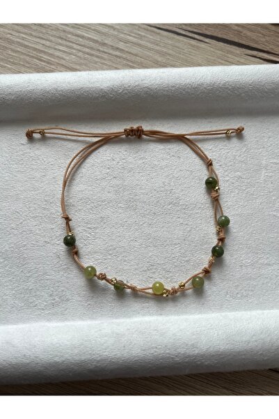 Pel Design الحد الأدنى من سوار وخلخال مصنوع يدويًا من حجر الكريسوبراس