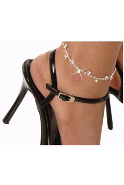 skycott Vücut Bohemia Gümüş Renk Zincir Ayak Bileği Bilezik Bacak Ayak/Elmaslarla süslenmiş
