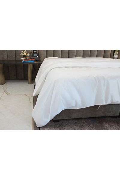 Gentelle 5-Star Hotel Quality Plain Duvet Cover – 250TC (White) - 260x245 cm - Queen bed size