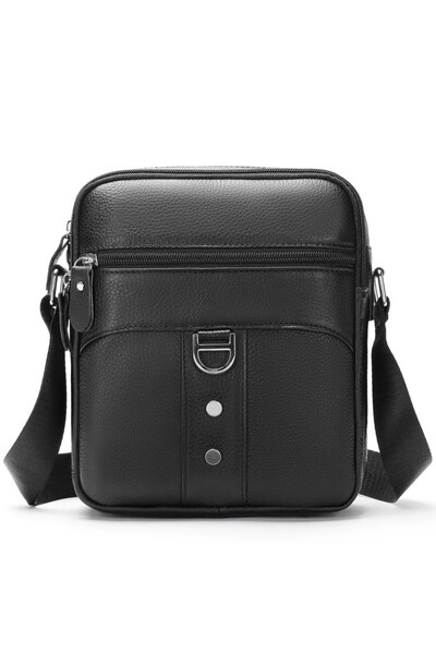 delis Geanta De Umar Pentru Barbati, Amon Gt2074, Piele Naturala, Negru