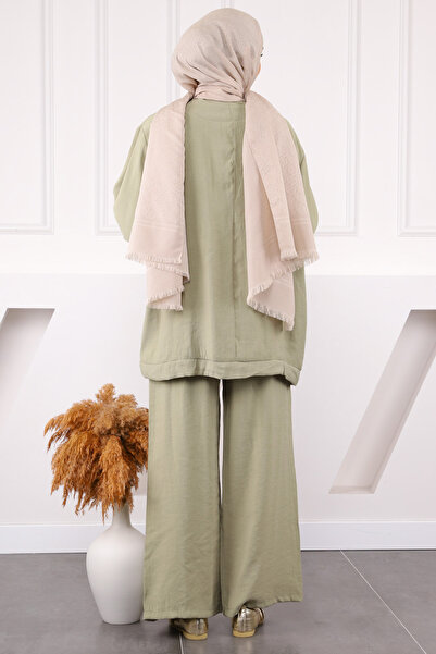 İmajButik Khaki Single Button Jacket Pants Suit