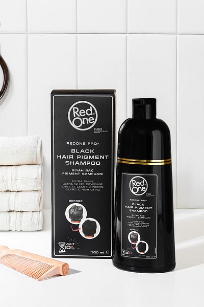 Red One Redone Blackening Hair Shampoo – Natural and Shiny Black Look (300 ml)