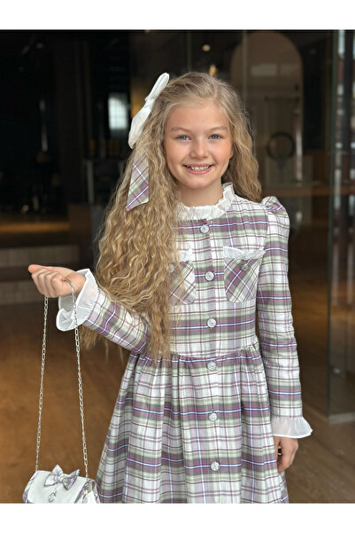 ugurbocegicocukdunyası Παιδικό φόρεμα Παγκόσμιας Πριγκίπισσας Παρθένα Παράνυμφος με κορδόνια 4 τεμαχίων Φόρεμα για κορίτσια Φόρεμα αποφοίτησης για κορίτσια