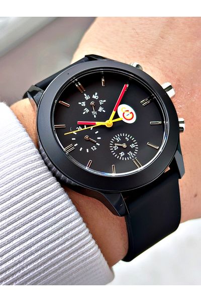 Quantum Functions Active Silicone Cord Original Licensed Galatasaray Fan Men's Wristwatch
