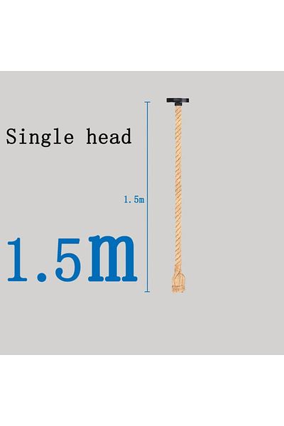 COOINJOY Single Head-1.5m Industrial E27 Vintage Hemp Rope Pendant Lights Attic Personality Indoor Lightings