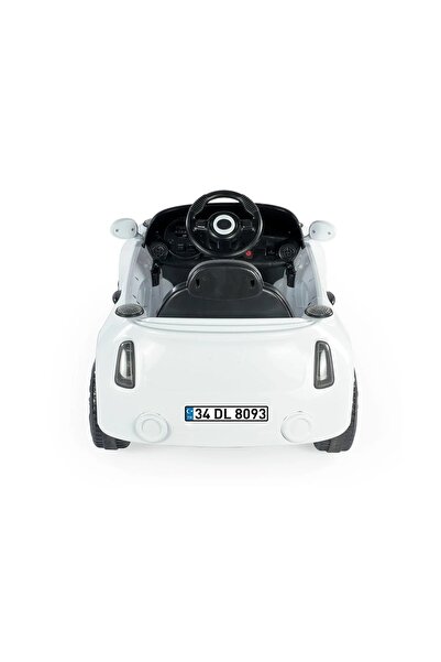 Genel Markalar Çocuk Beyaz Tek Kişilik 12 Volt Uzaktan Kumandalı Akülü Araba