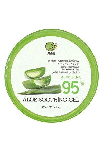 snail سنايل جل الصبار الحلزوني 95% بخلاصة الألوفيرا – مرطب ومهدئ للبشرة والشعر، 300 مل