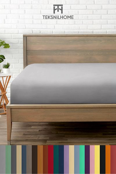 TeksNil Home 100% Microfiber Economical Combed Cotton Fitted Sheet Full Edge