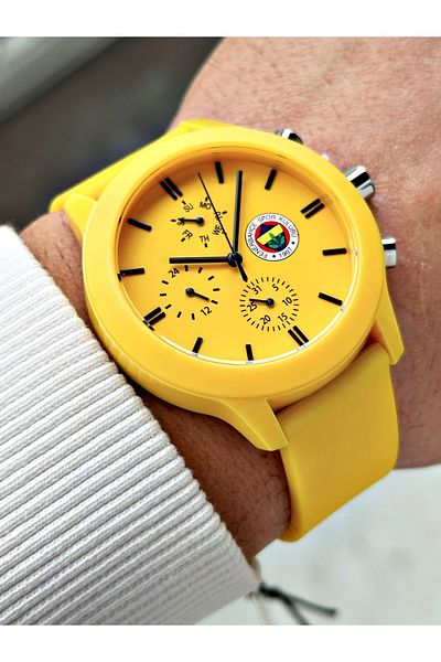 Quantum Functions Active Silicone Cord Original Licensed Fenerbahçe Fan Men's Wristwatch