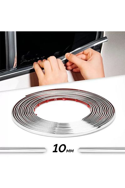 Avex Rolă de ornamente autoadezive, 10mm x 15m, culoarea ARGINTIU Crom