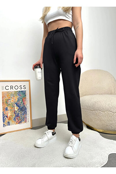 LC Waikiki Siyah Kadın Jogger - Yazlık, Konforlu ve Şık, Beli Lastikli Günlük Kullanım