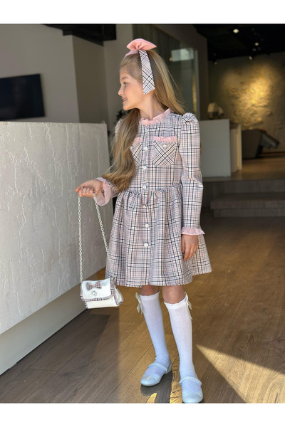 ugurbocegicocukdunyası Παιδικό φόρεμα Παγκόσμιας Πριγκίπισσας Παρθένα Παράνυμφος με κορδόνια 4 τεμαχίων Φόρεμα για κορίτσια Φόρεμα αποφοίτησης για κορίτσια