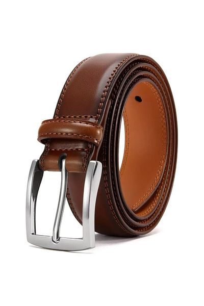 delis Men's Belt C-167, Genuine Leather, Brown