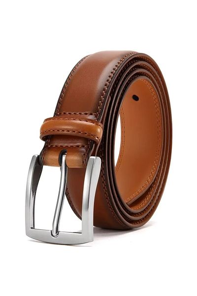 delis Men's Belt C-169, Genuine Leather, Brown