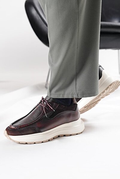 Shoetyle - Brown Genuine Leather Lace-Up Men's Casual Shoes 115-K525