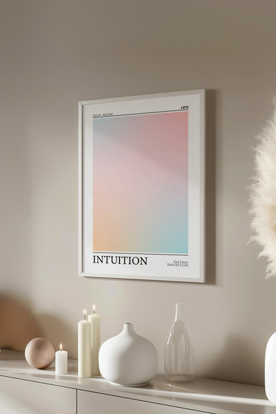 Basquiart Poster cu ramă albă din seria Aura, numărul picturii: 60