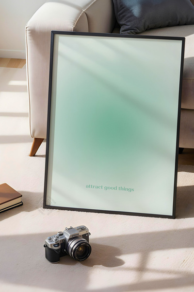 Basquiart Αφίσα της σειράς Aura με μαύρο πλαίσιο, Αριθμός πίνακα: 177