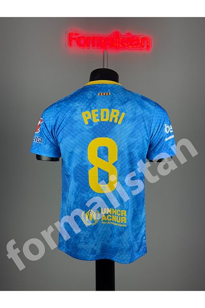 Quaxram Tricou de fotbal Barcelona Pedri - Albastru