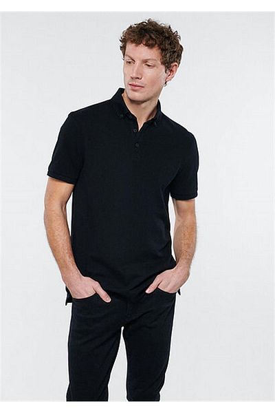 Mavi Ανδρικό μπλουζάκι μαύρο M063247-900 Polo Neck