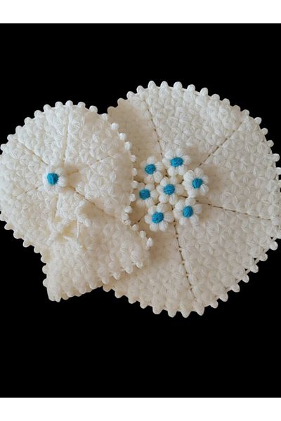 afezba 2-Piece Dowry Bundle Gift Flower Pattern Soft Textured Washcloth