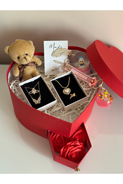 Maide Jewelry Sevgiliye Arkadaşa Hediye Kutusu Doğum Günü Sevgililer Günü