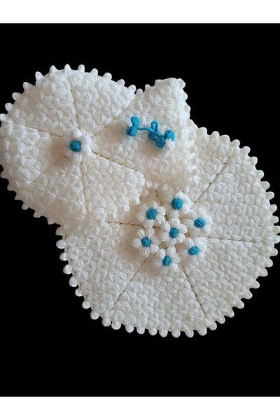 afezba 2-Piece Dowry Bundle Gift Flower Pattern Soft Textured Washcloth