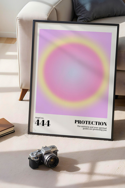 Basquiart Poster cu ramă neagră din seria Aura, numărul tabloului: 2