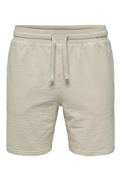 Only & Sons ONLY & SONS Ανδρικό σορτς Seersucker Fabric Relaxed Cut - Εκρού