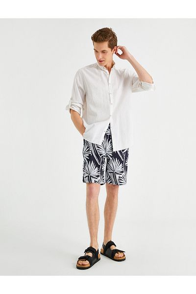 Koton Palm Printed Chino Shorts