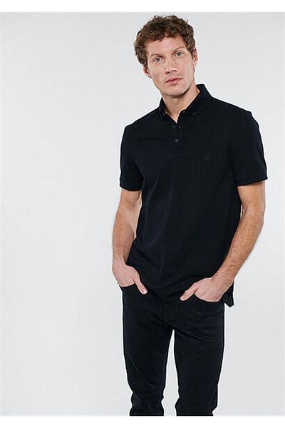 Mavi Ανδρικό μπλουζάκι μαύρο M063247-900 Polo Neck