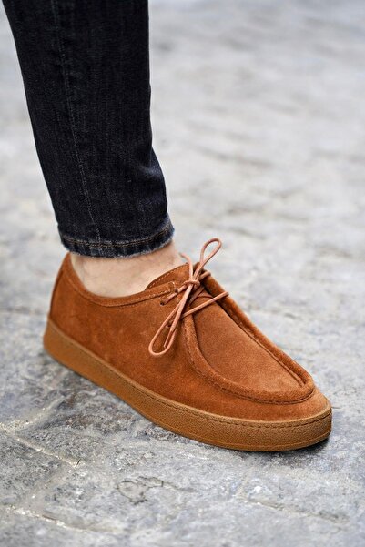 Shoetyle - Tan Suede Lace-Up Men's Casual Shoes 610-1004
