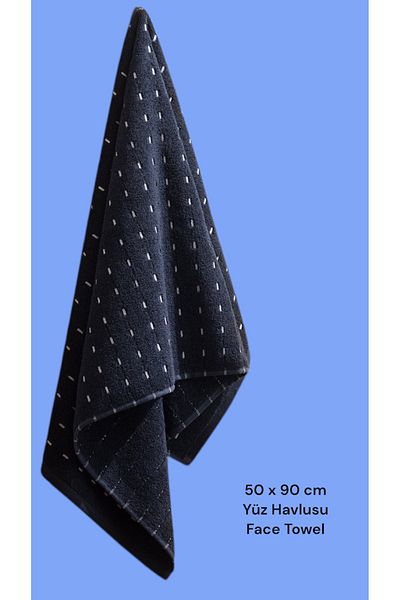 Madame Coco Leroy Face Towel - Navy Blue 50X90 cm