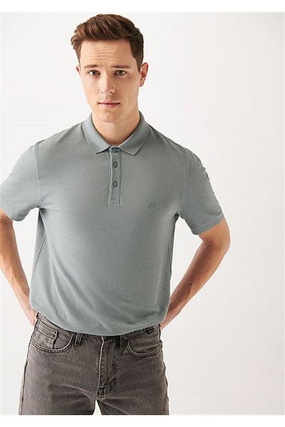 Mavi Ανδρικό μπλουζάκι γκρι M066157-31345 Polo Neck
